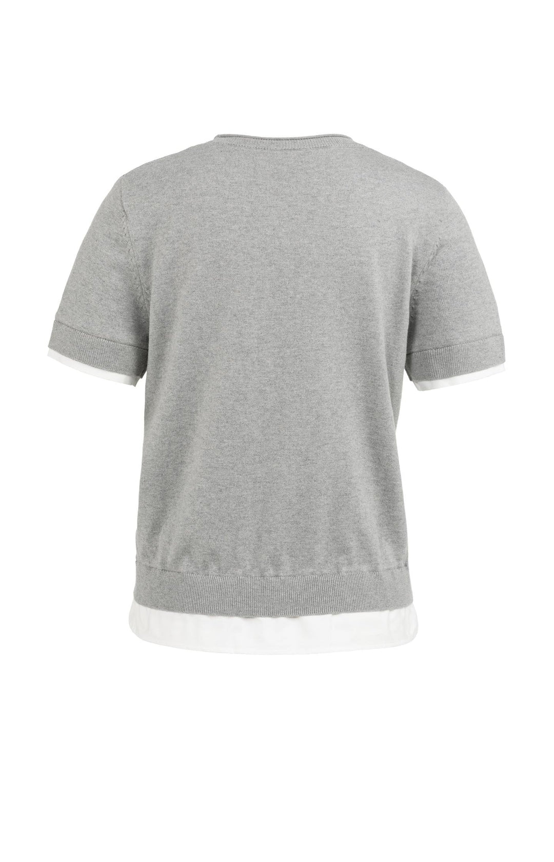 YAYA Grey Short Sleeve Knitted Top