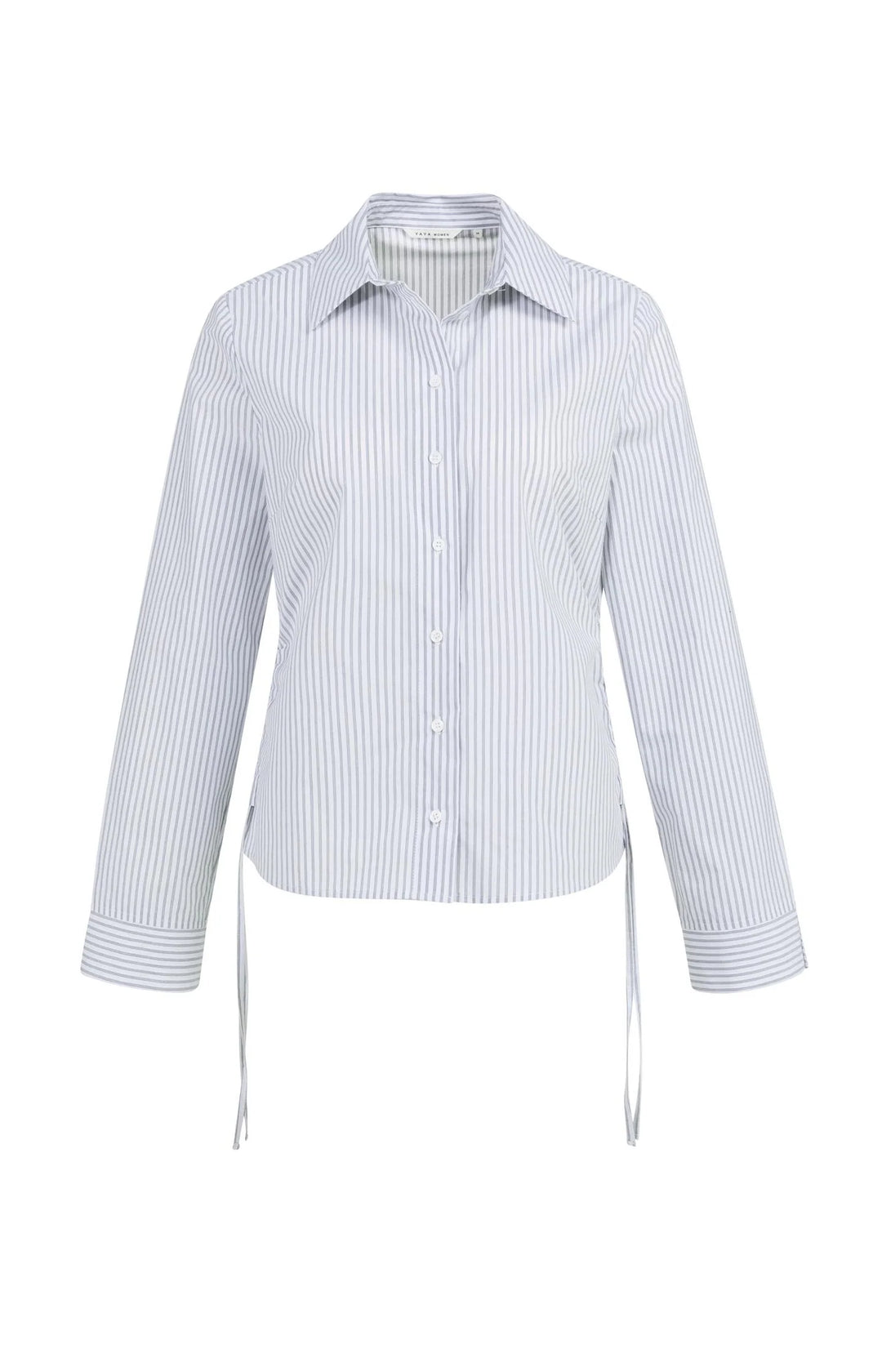 YAYA Grey Fitted Blouse & Side Drawstrings