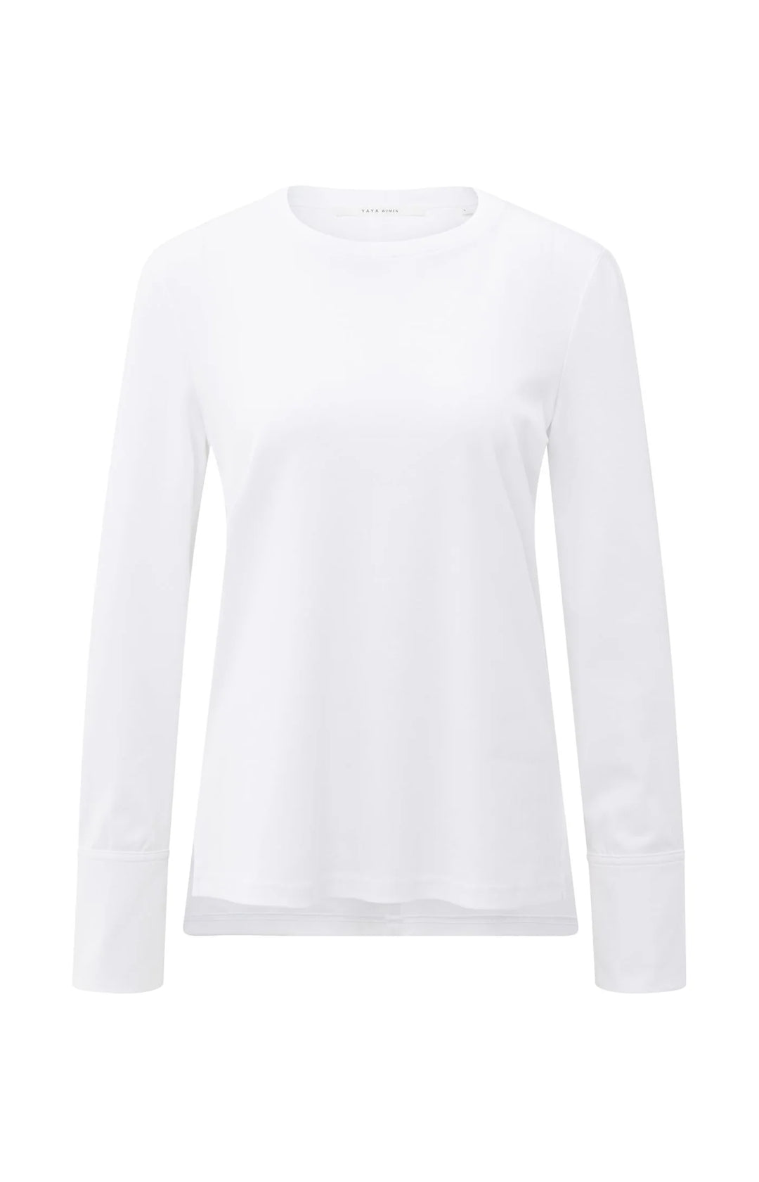 YAYA White Long Sleeve Jersey Top