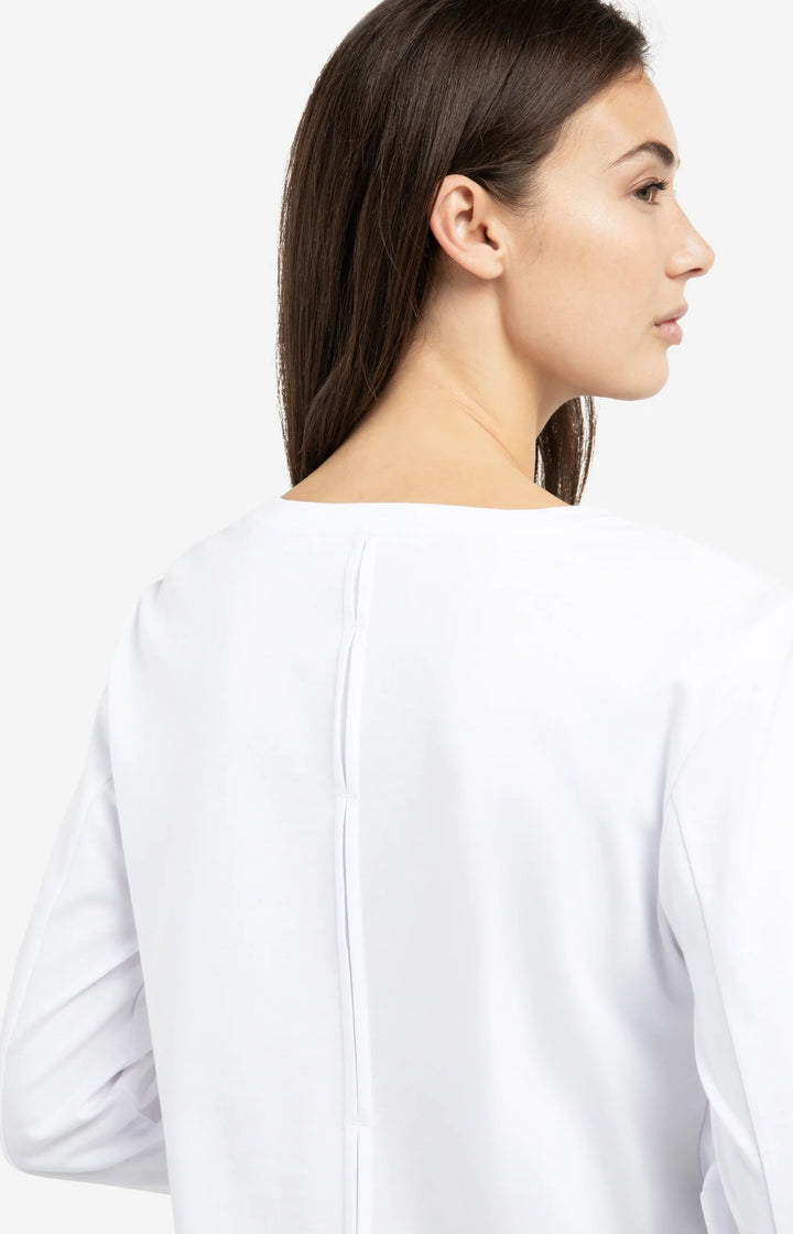 YAYA White Long Sleeve Jersey Top