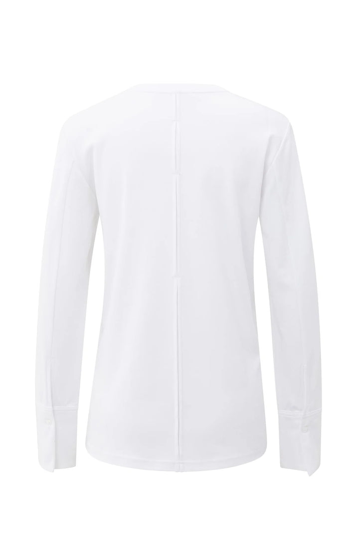 YAYA White Long Sleeve Jersey Top