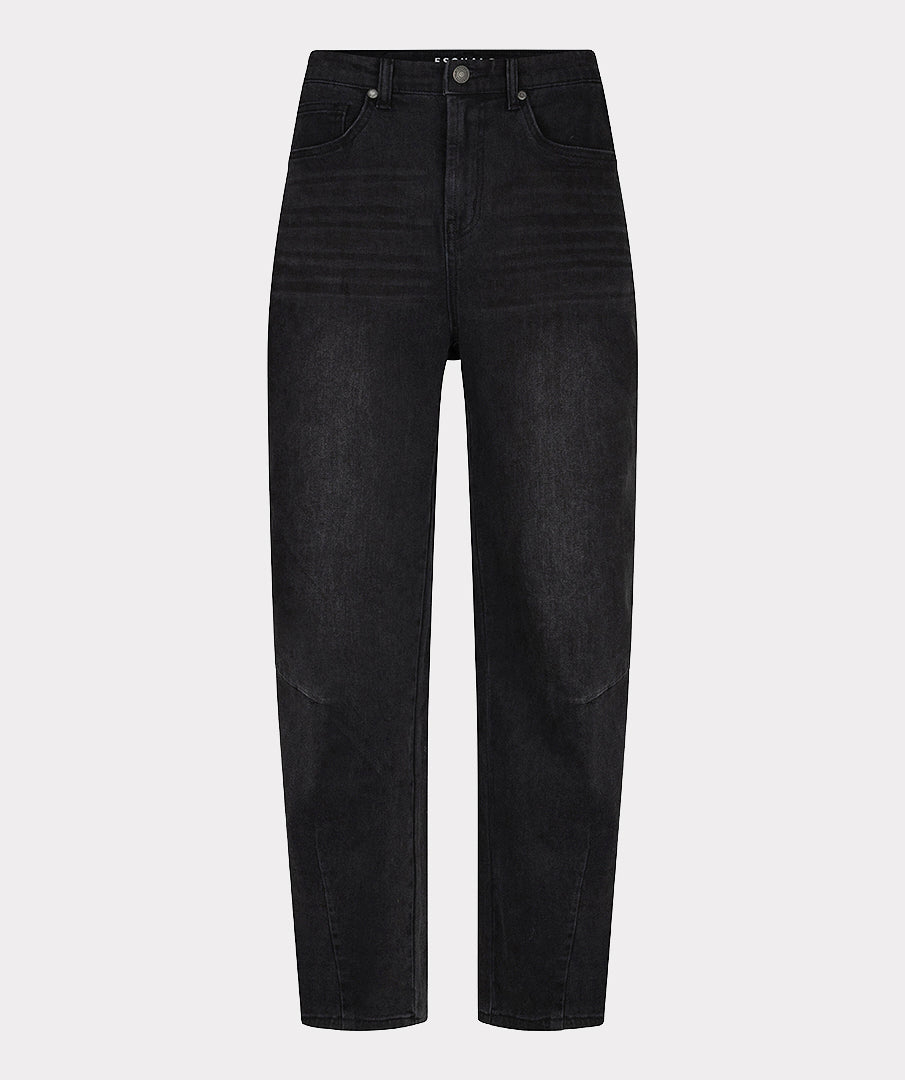 EsQualo Barrel Denim Jeans, Dark Grey