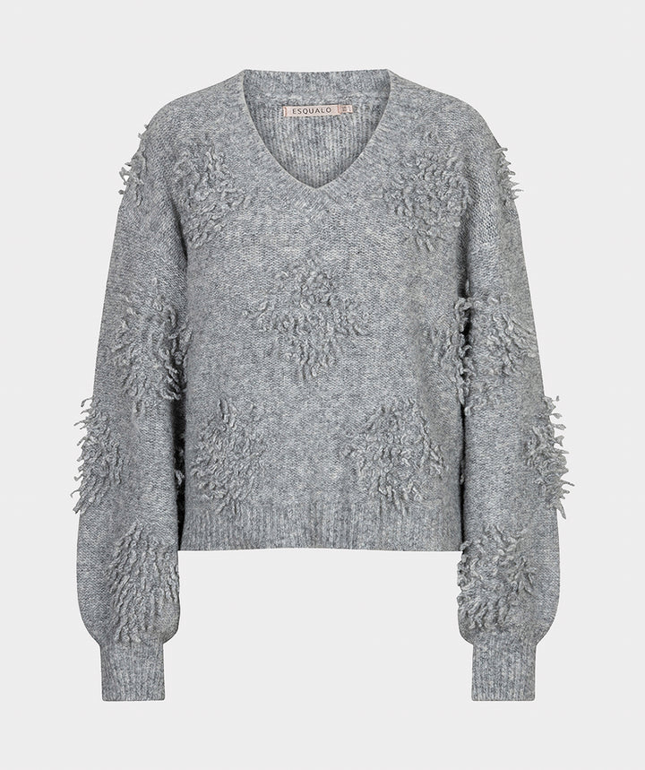 EsQualo 3D Fringes Jumper, Grey