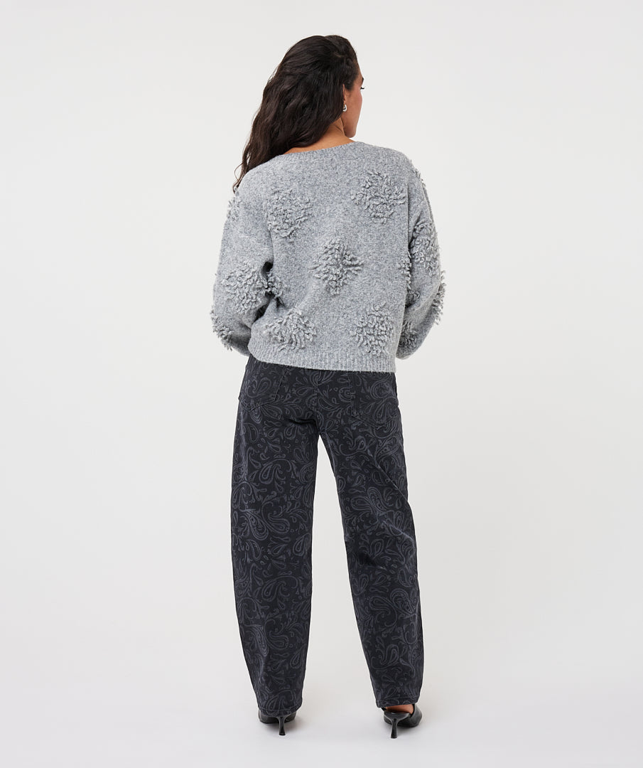 EsQualo 3D Fringes Jumper, Grey