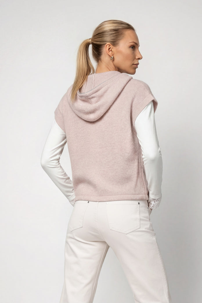 Monari Knitted Vest with a Full Zip