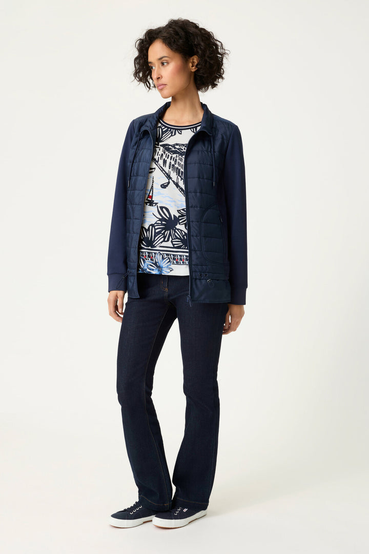 Olsen Ink Blue Short Sleeve Top