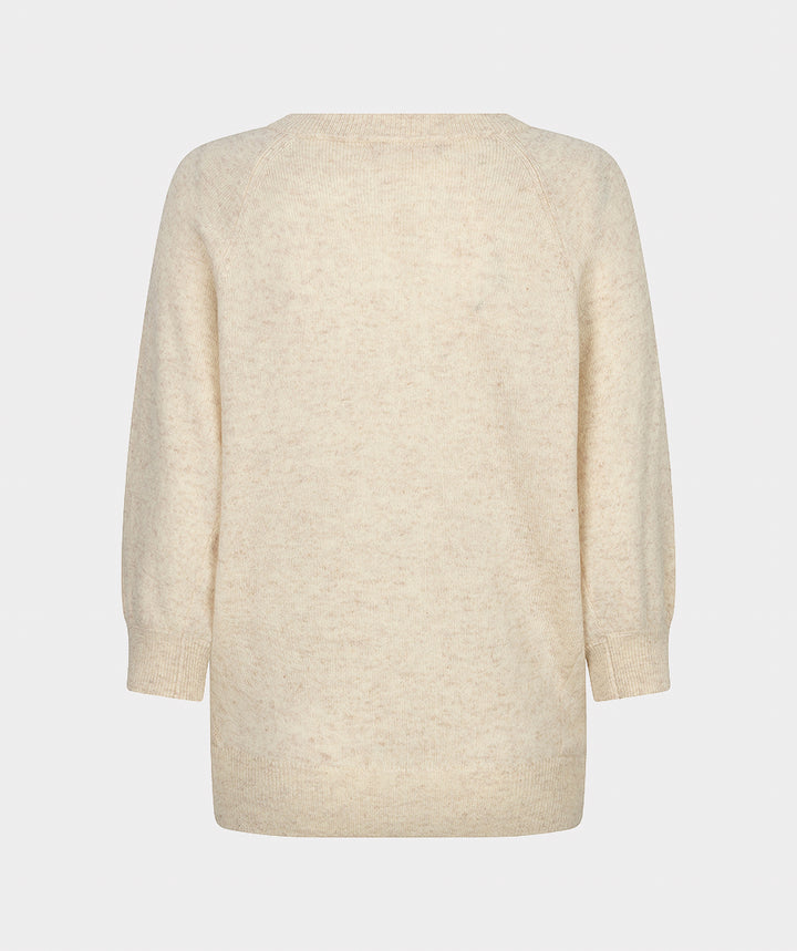 EsQualo Raglan Round Neck Jumper, Biscuit