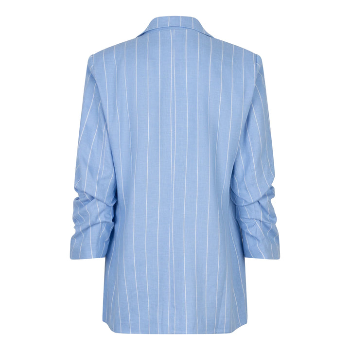 EsQualo Light Blue Striped Linen Blazer