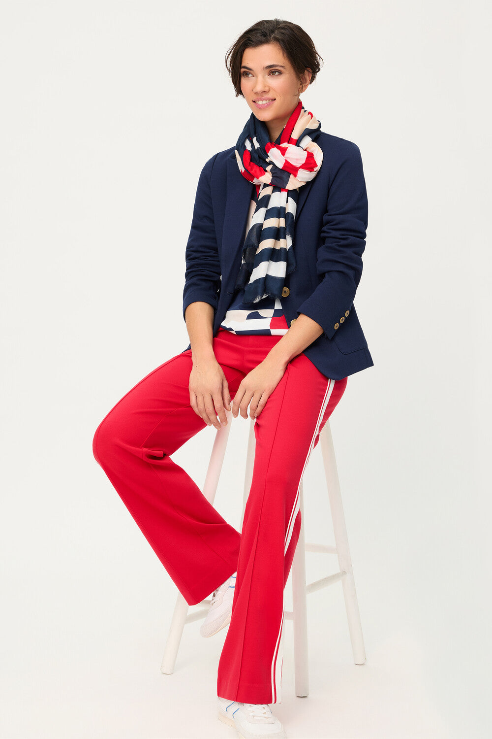 Olsen Blue Woven Scarf