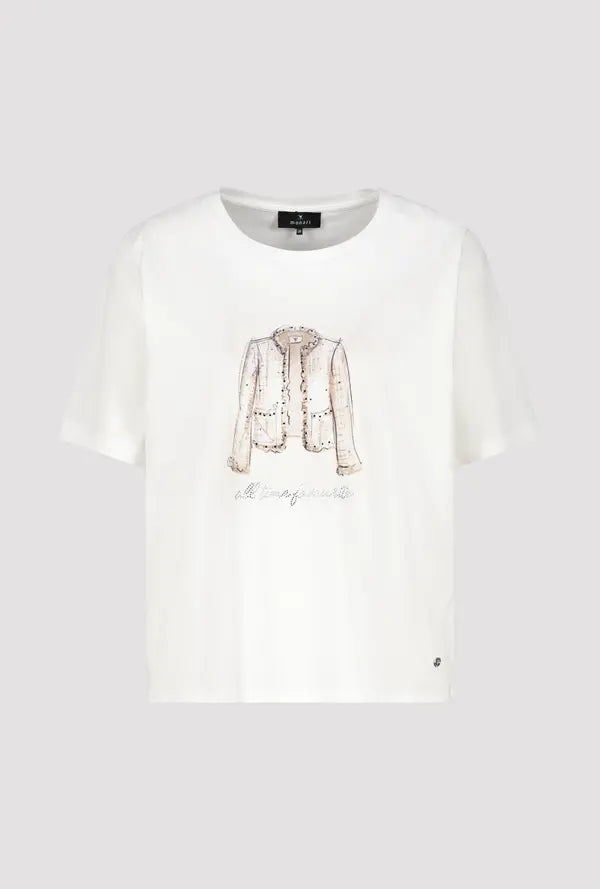Monari Off White Print Top