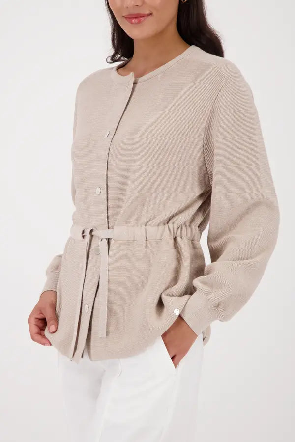 Monari Sand Waistband Cardigan