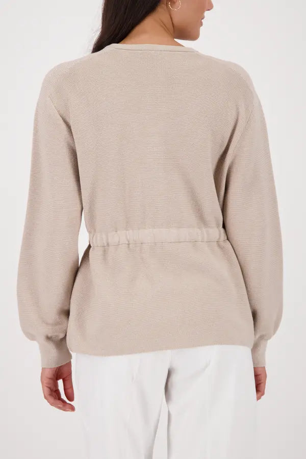 Monari Sand Waistband Cardigan