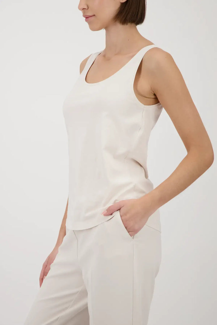 Monari Beige Basic Vest Top