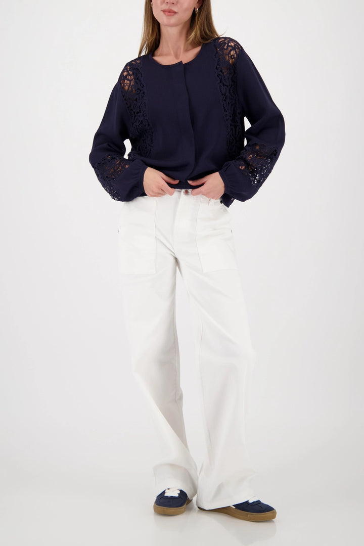 Monari Navy Lace Cardigan