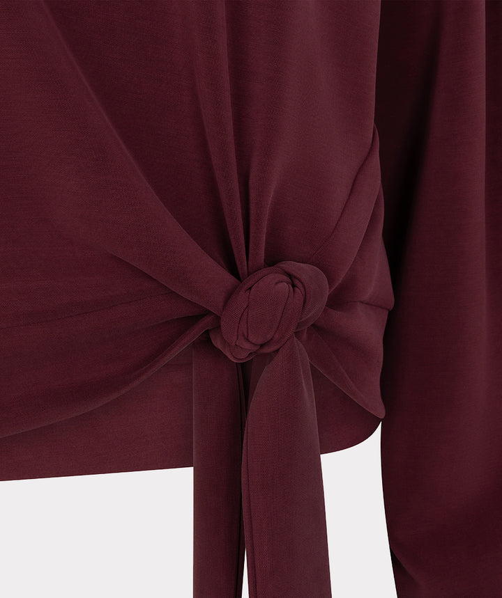EsQualo Knot Detail Jumper, Merlot