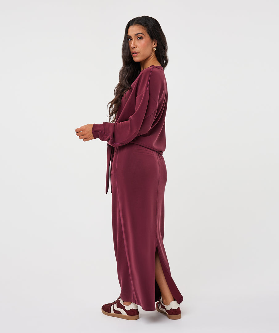 EsQualo Knot Detail Jumper, Merlot