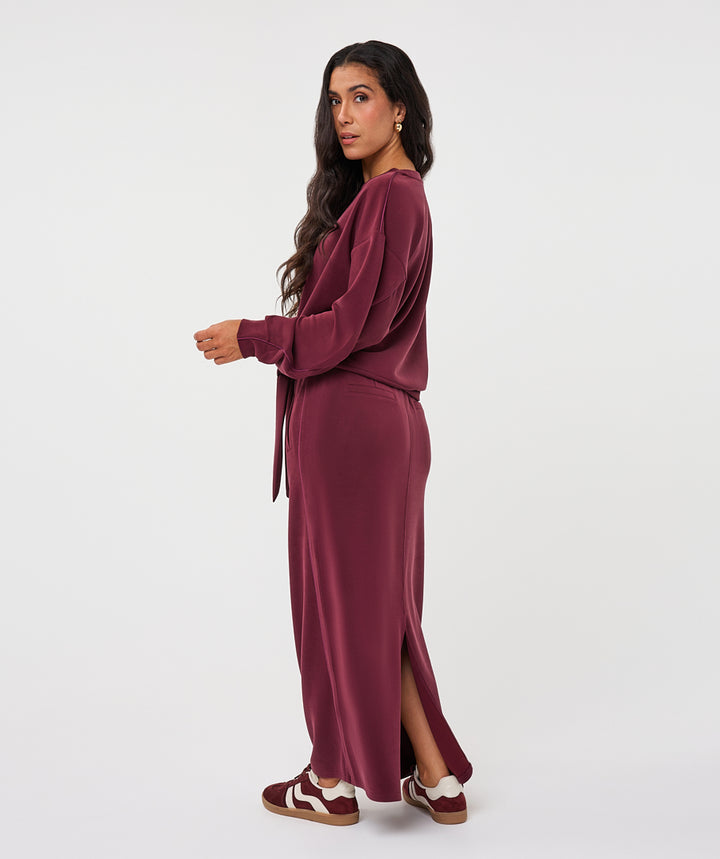 EsQualo Knot Detail Jumper, Merlot