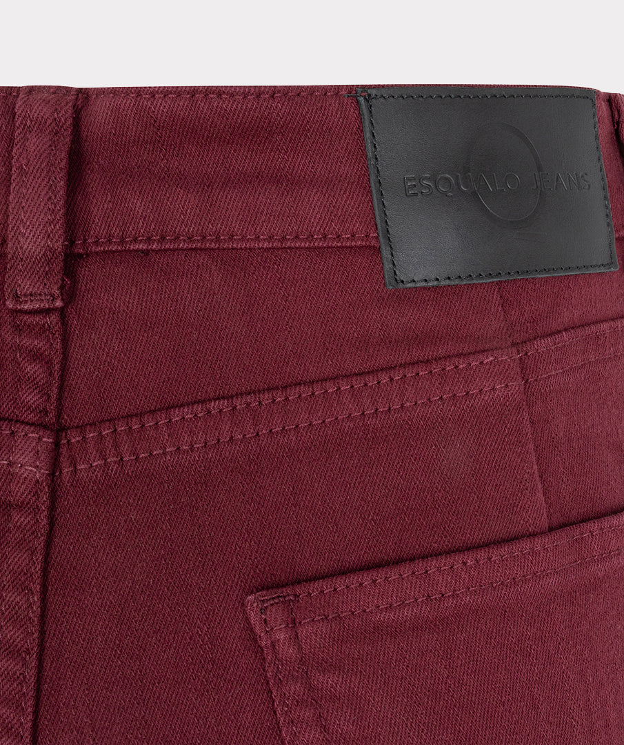 EsQualo Barrel Denim Jeans, Merlot