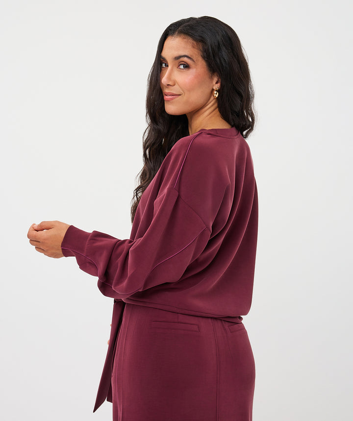 EsQualo Knot Detail Jumper, Merlot