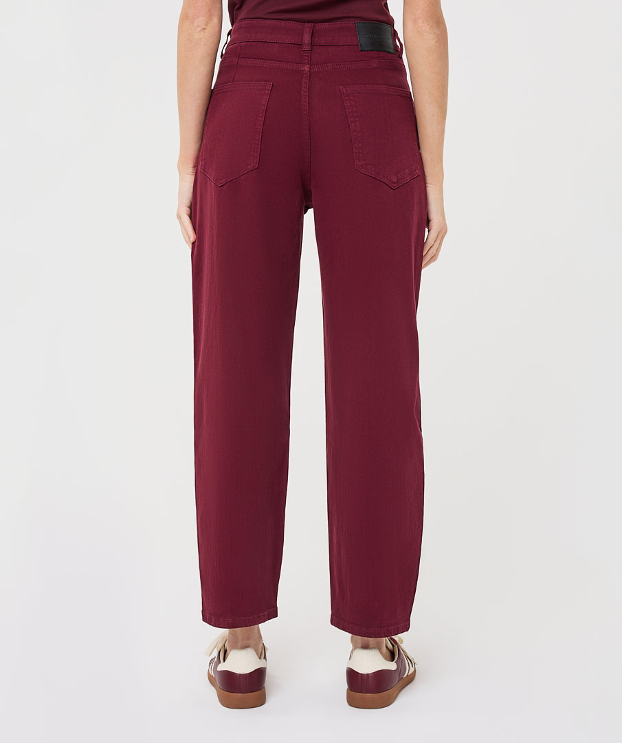 EsQualo Barrel Denim Jeans, Merlot