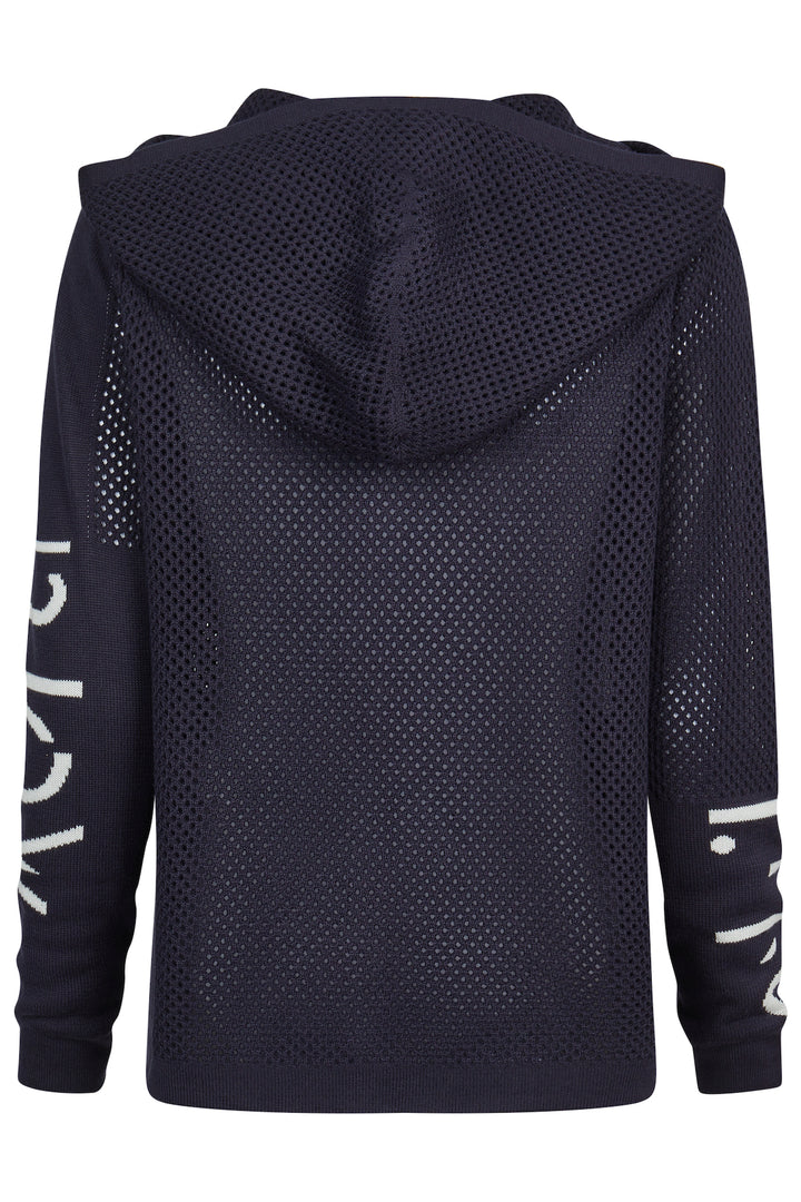 Barbara Lebek Navy Zip Print Jacket