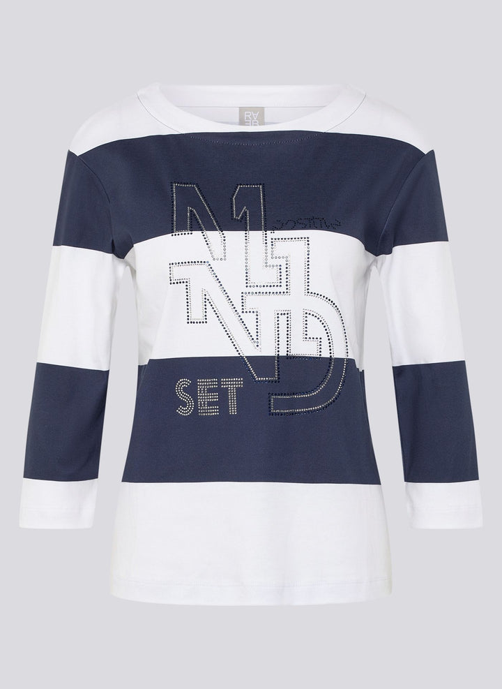 Rabe Navy Wide Stripes Shirt