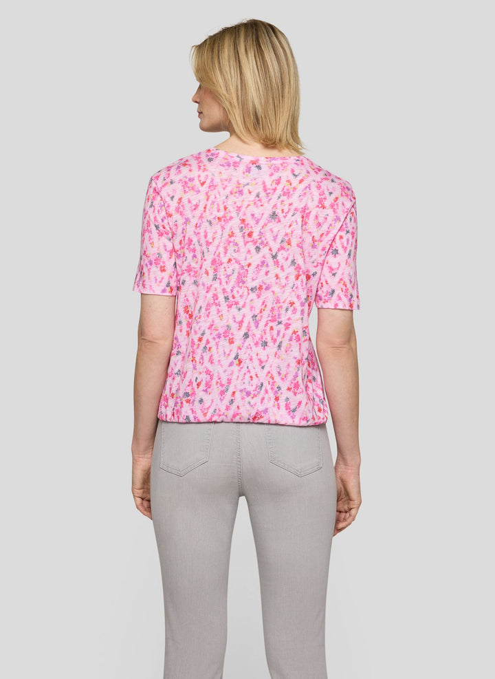 Rabe Pink Floral Heart Pattern Top