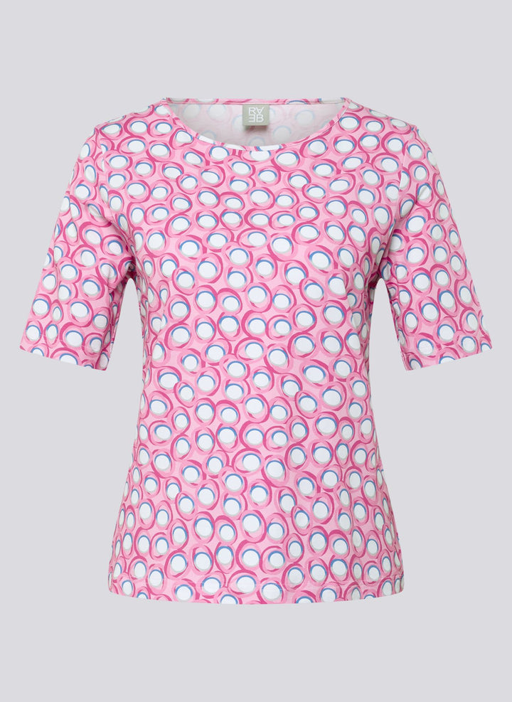 Rabe Pink Graphic Circle Pattern Shirt