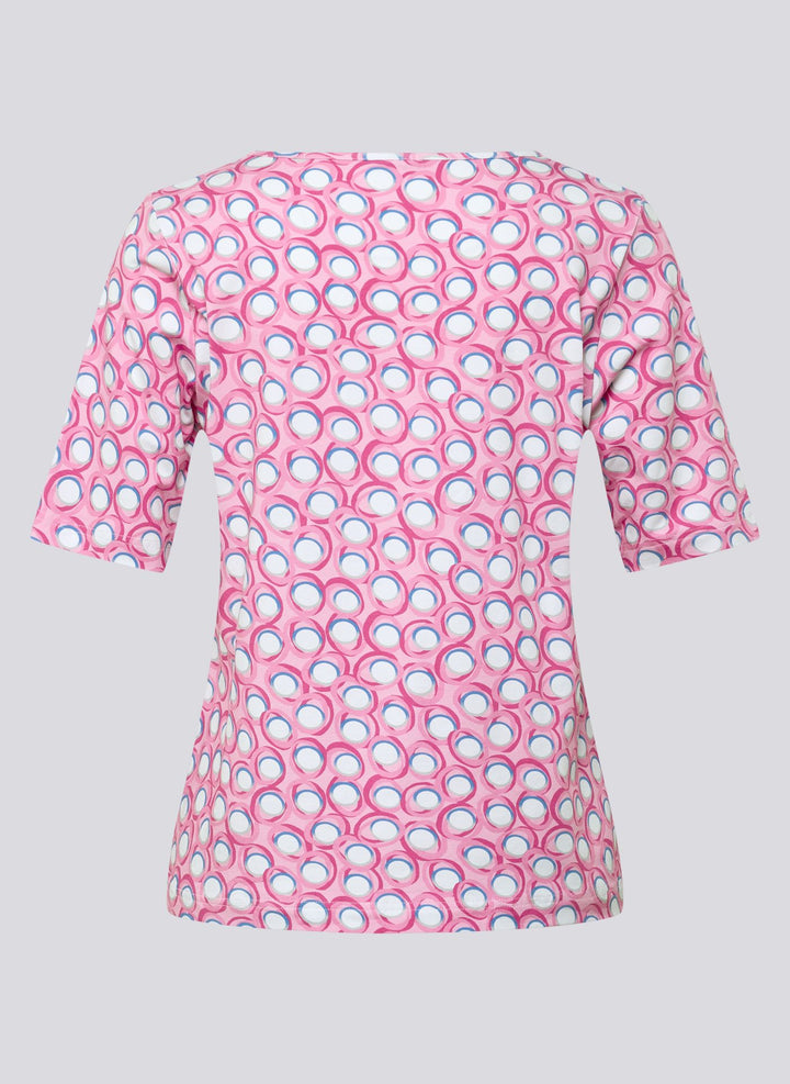 Rabe Pink Graphic Circle Pattern Shirt