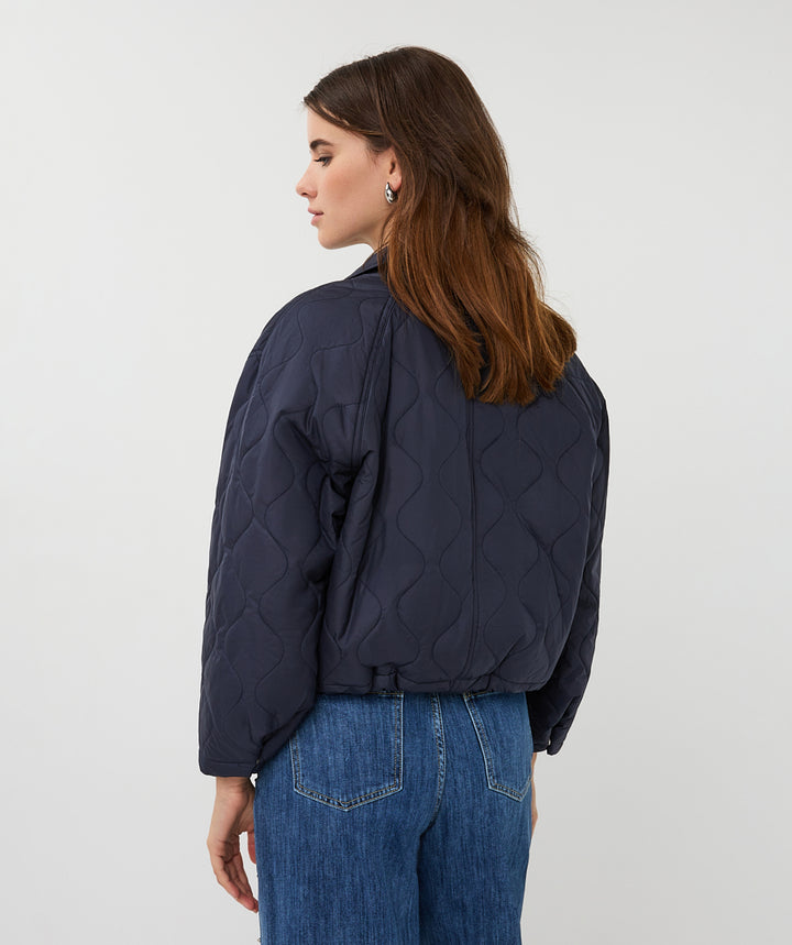 EsQualo Navy Quilted Jacket
