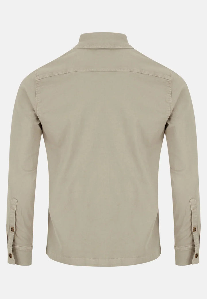 6th Sense Twill Overshirt, Dark Khaki