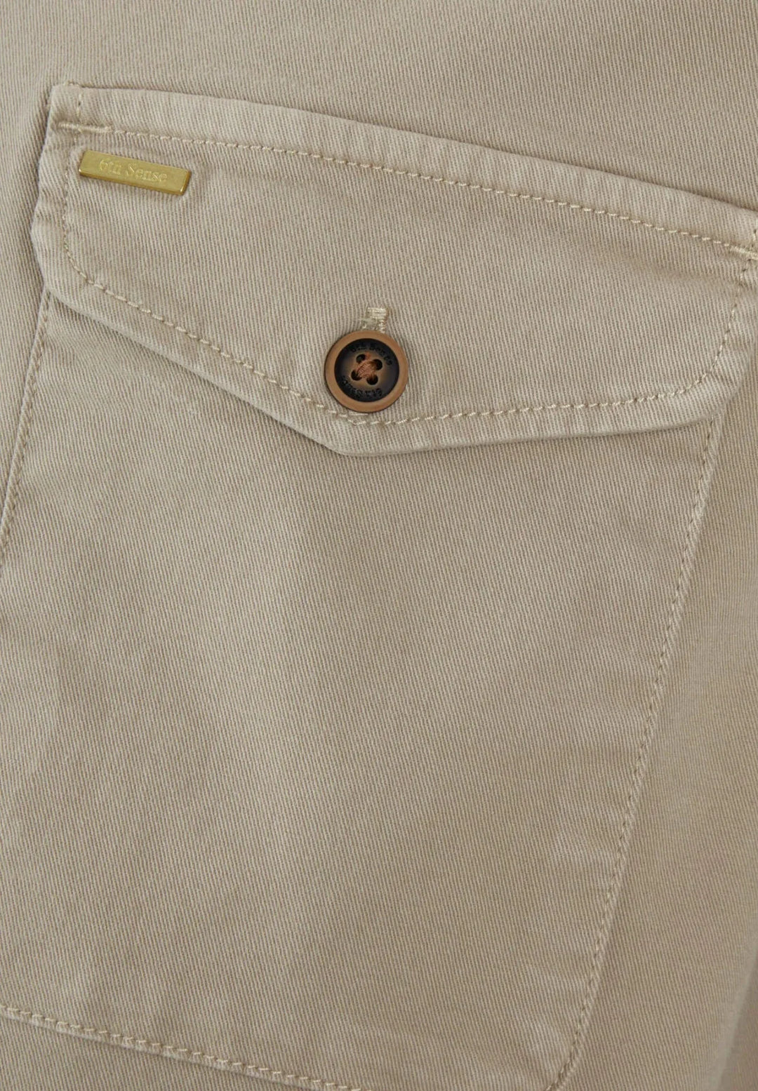 6th Sense Twill Overshirt, Dark Khaki