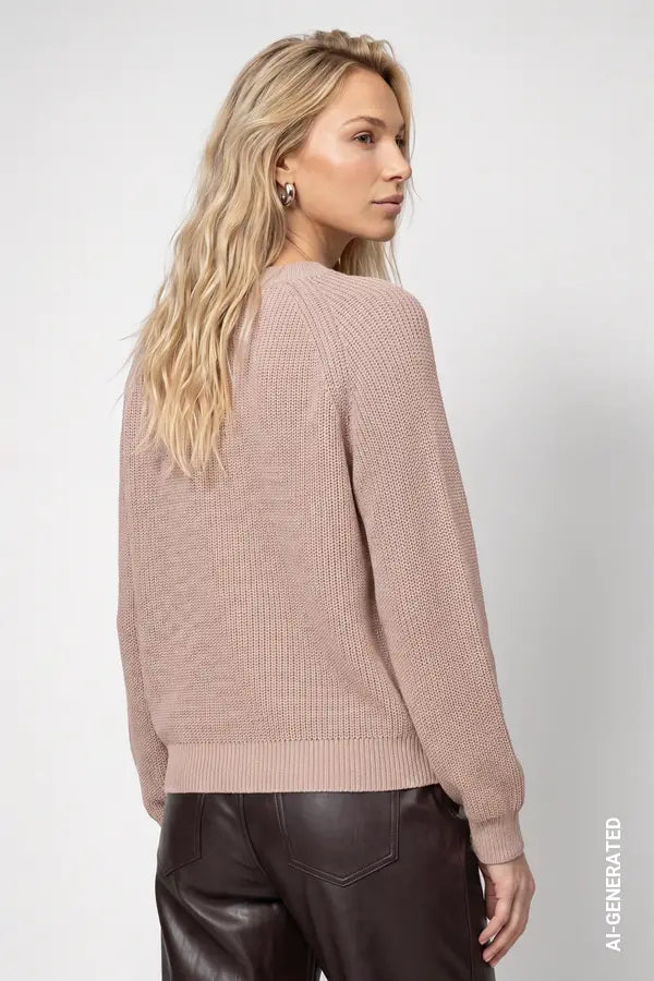 Monari Jumper with Lurex, Cappucino