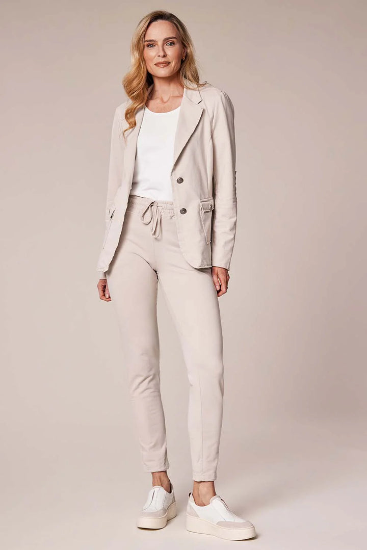 Decollage Beige Basic Zip Pocket Joggers