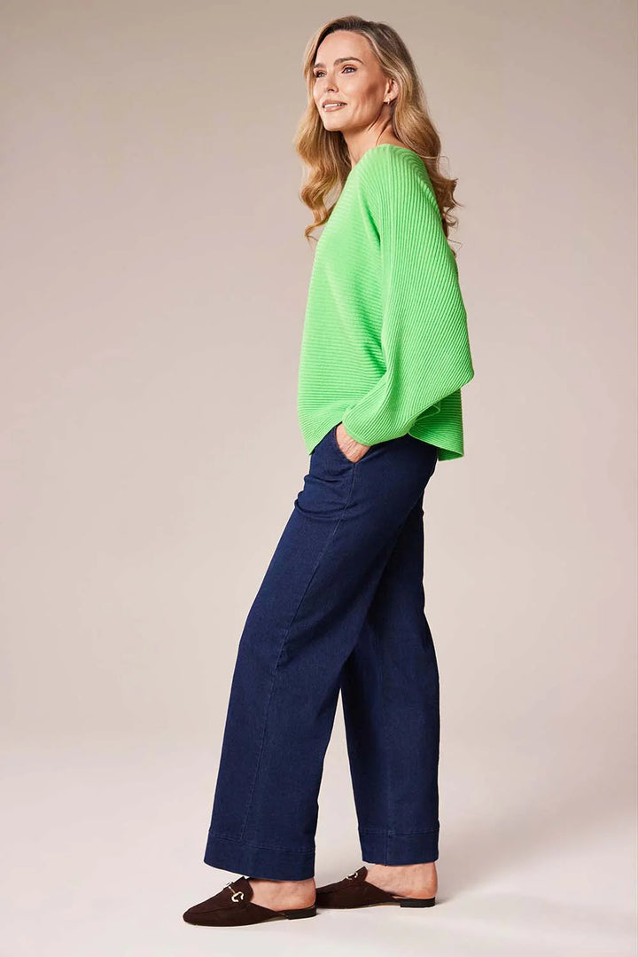 Decollage Apple Ribbed Batwing Sweater