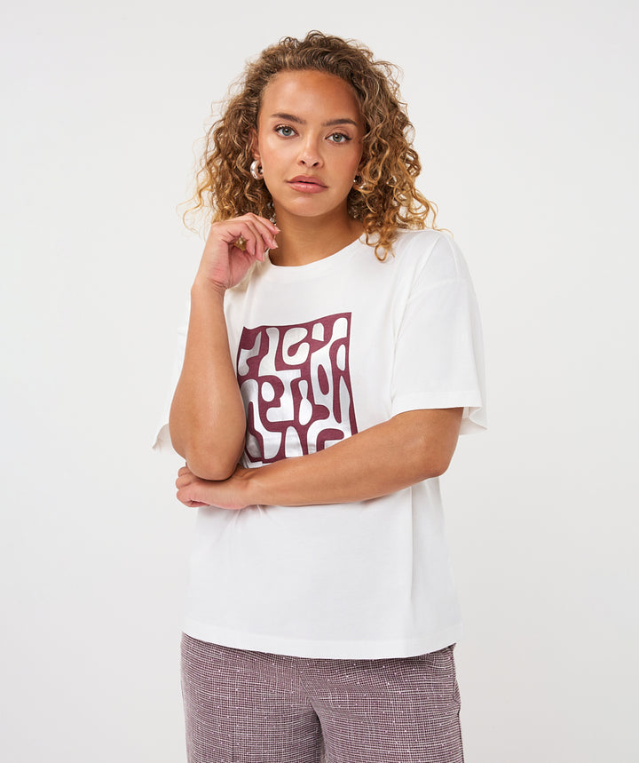 EsQualo 'Forms' T-shirt, Merlot
