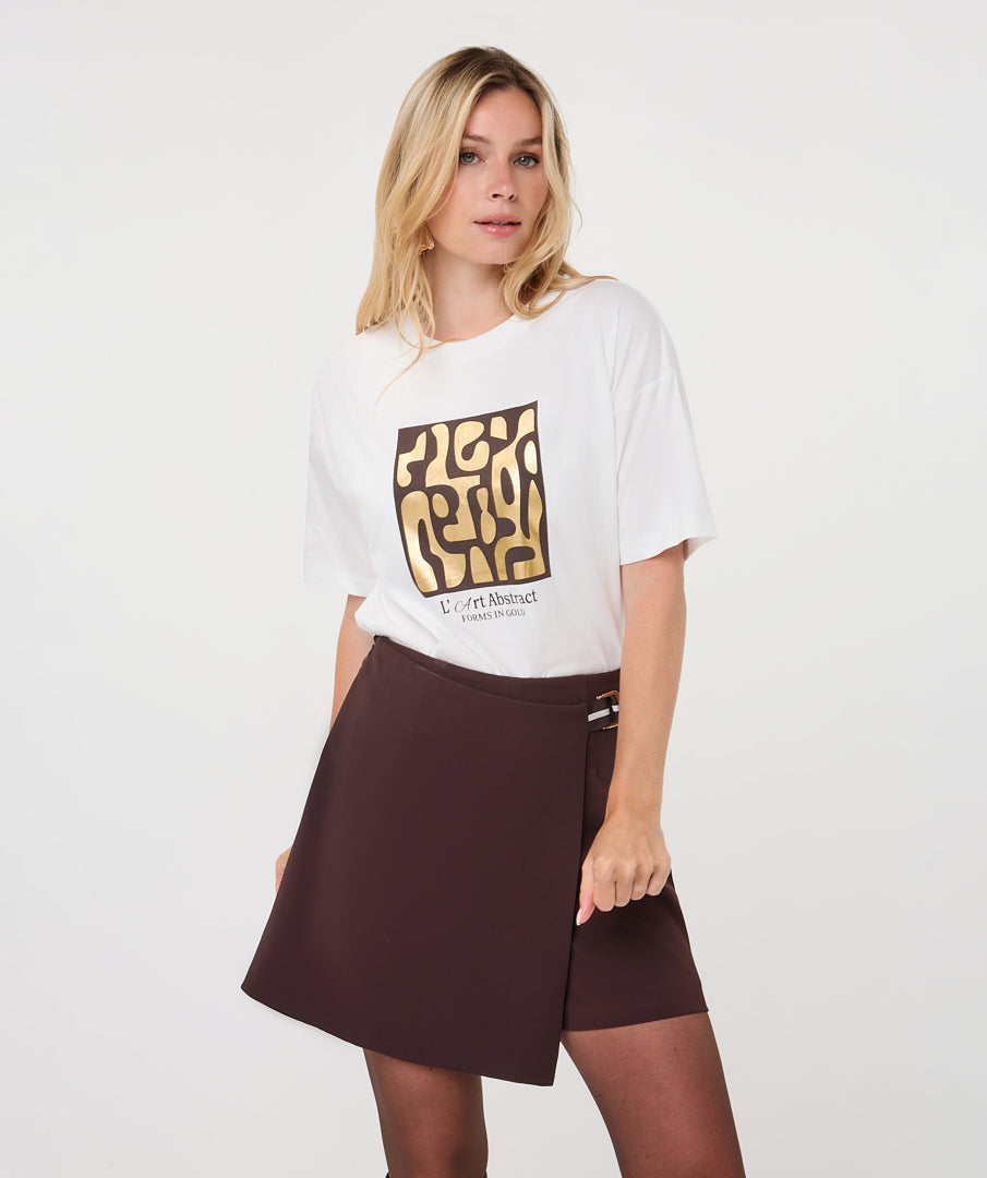 EsQualo 'Forms' T-shirt, Cacao