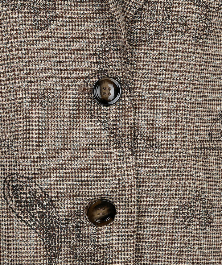 EsQualo Paisley Check Blazer