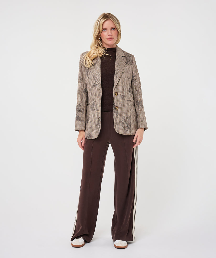 EsQualo Paisley Check Blazer