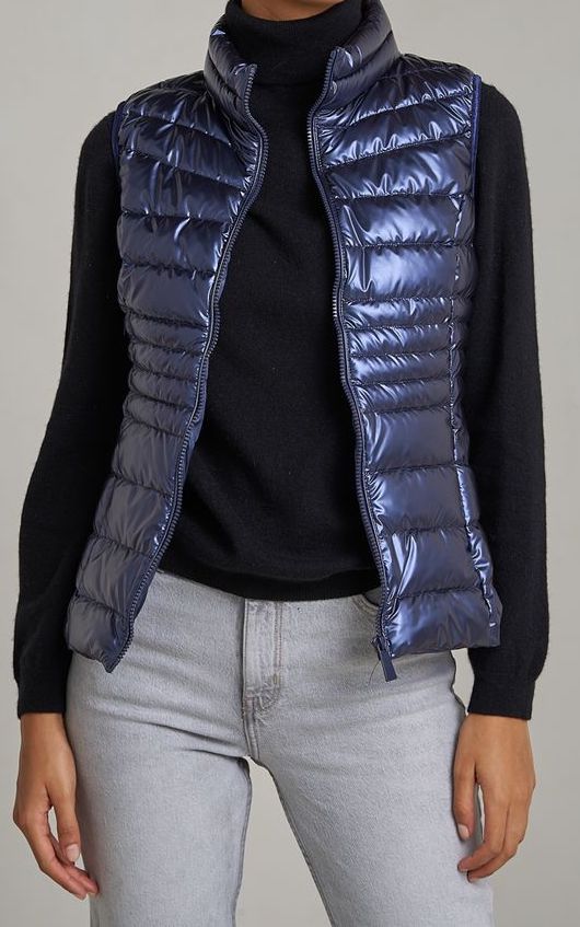 Lightweight Metallic Down Gilet