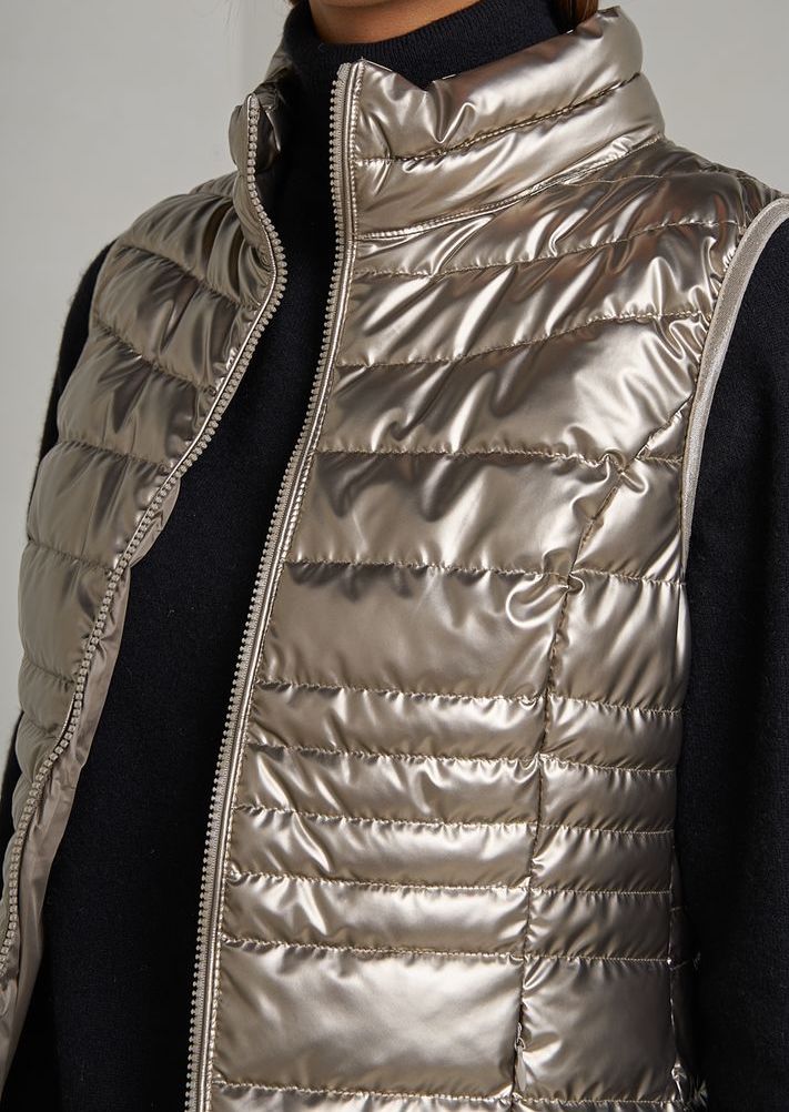 Lightweight Metallic Down Gilet