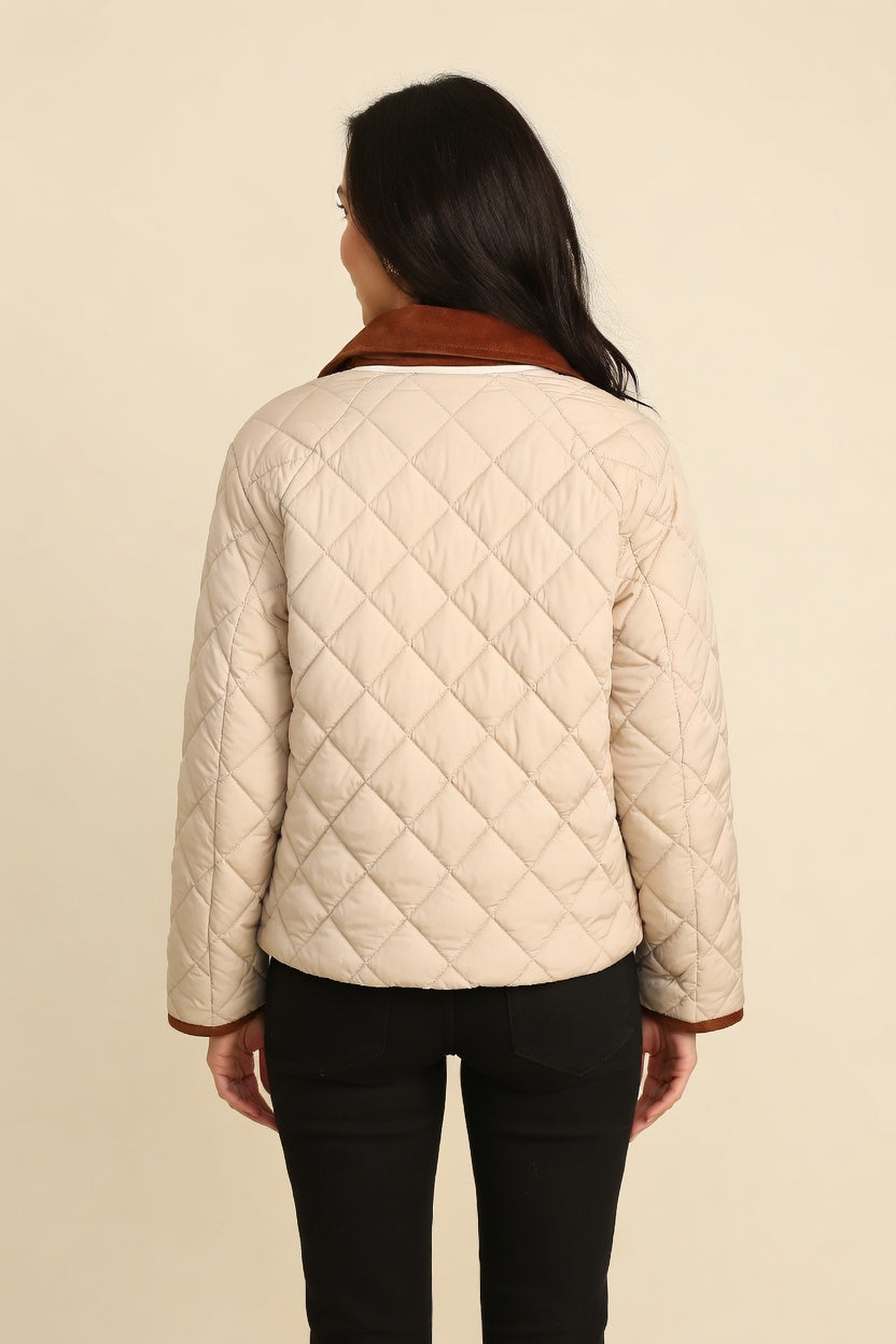 Short Diamond Quilted Jacket