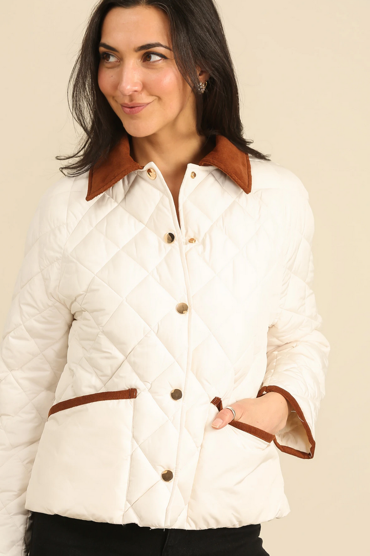 Short Diamond Quilted Jacket