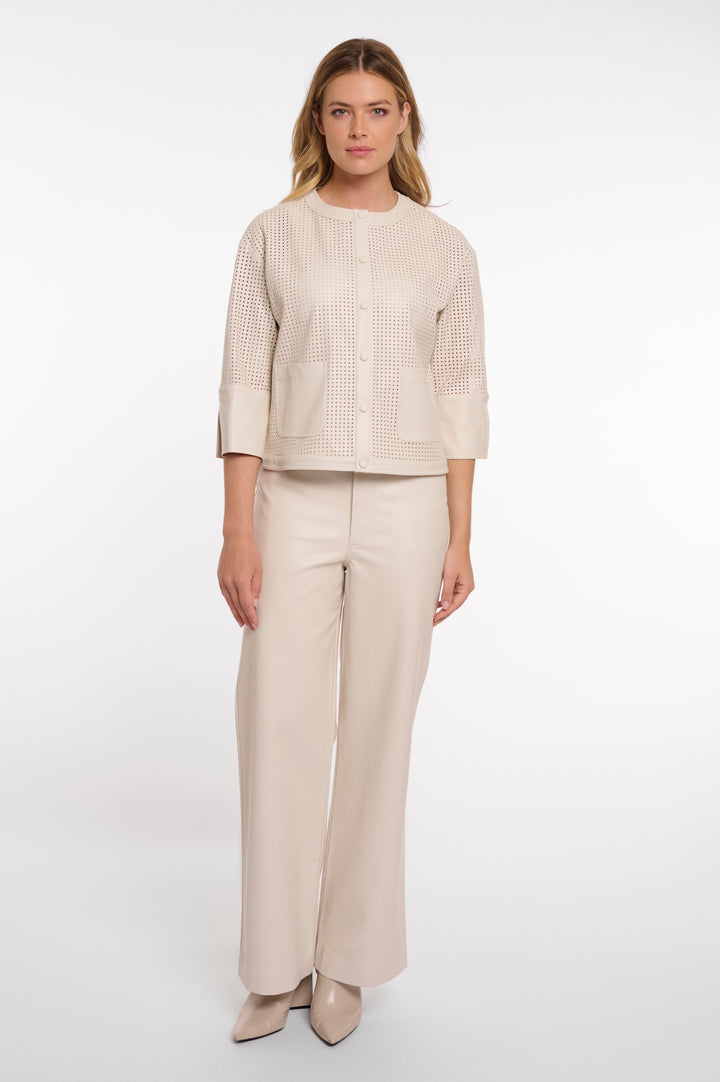 Rino & Pelle Abou Birch Perforated 3/4 Sleeve Jacket