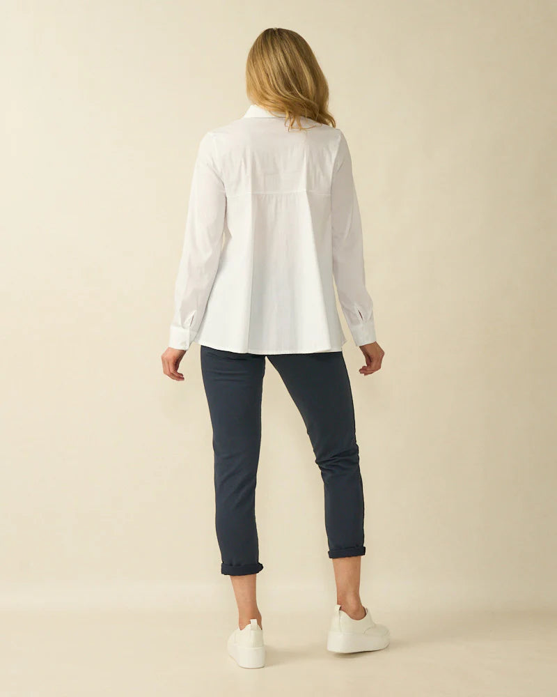 Decollage White Classic Cotton Shirt