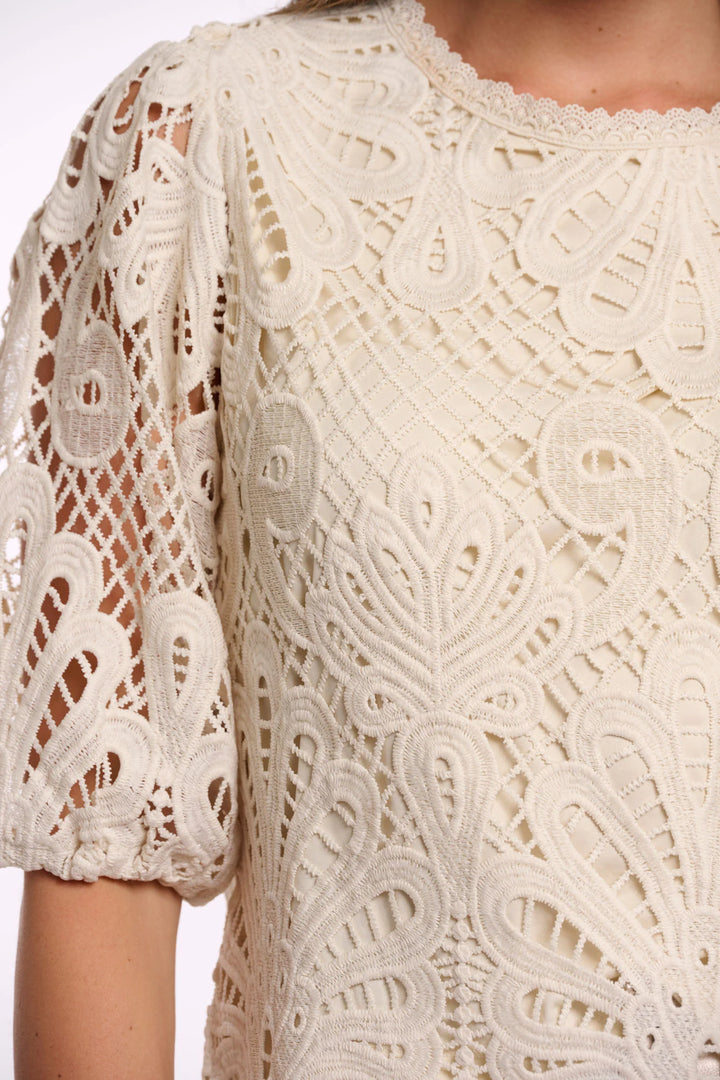 Rino & Pelle Chantalle Birch Short Balloon Sleeve Top