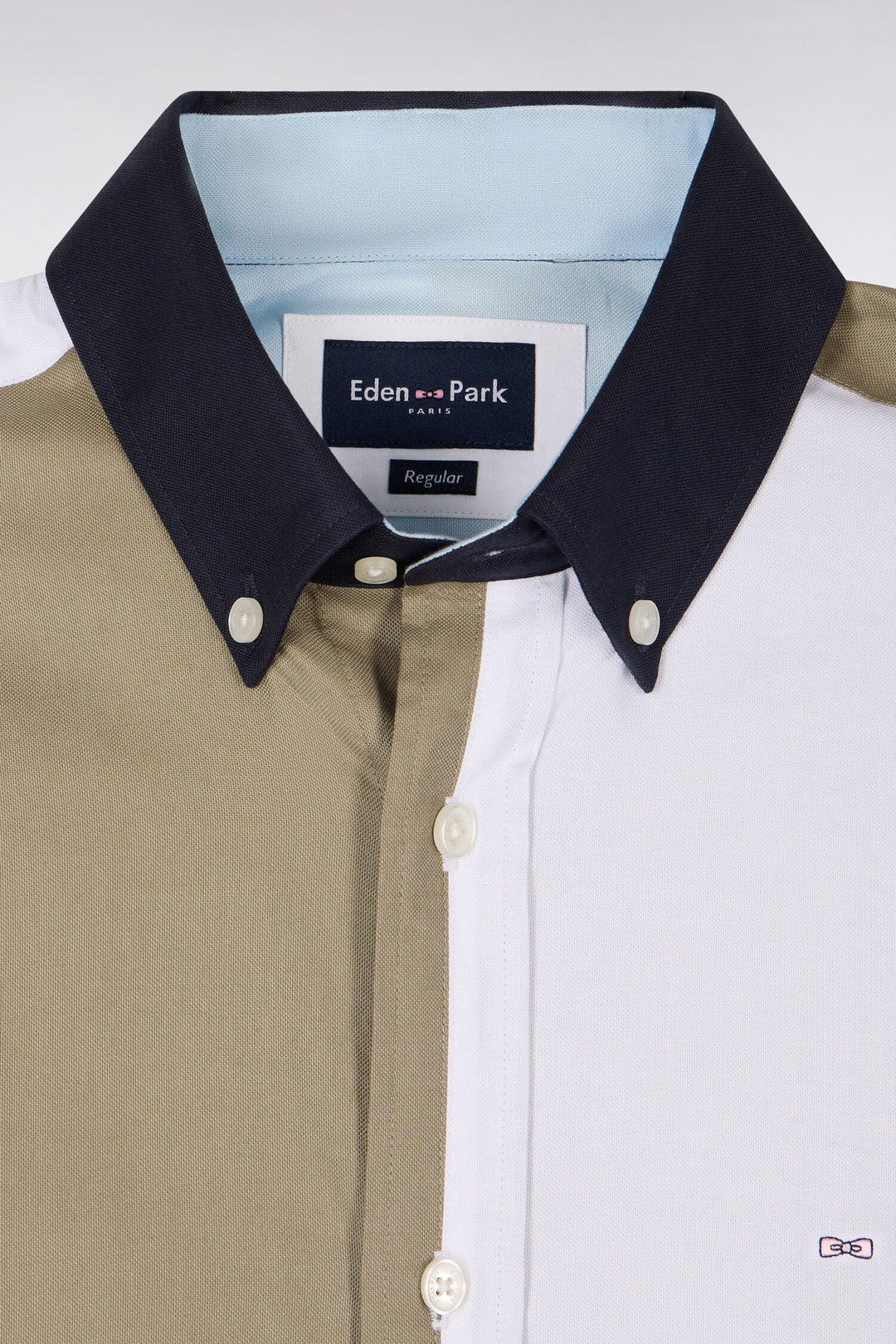 Eden Park Colour Block Sky Cotton Shirt