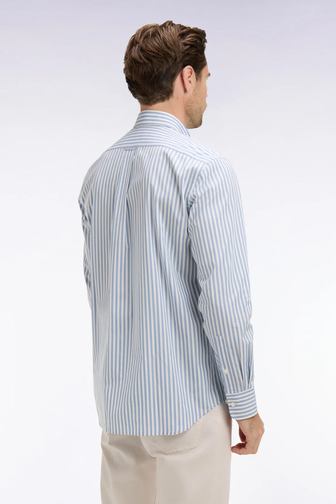 Eden Park Blue Cotton Button-Down Striped Shirt