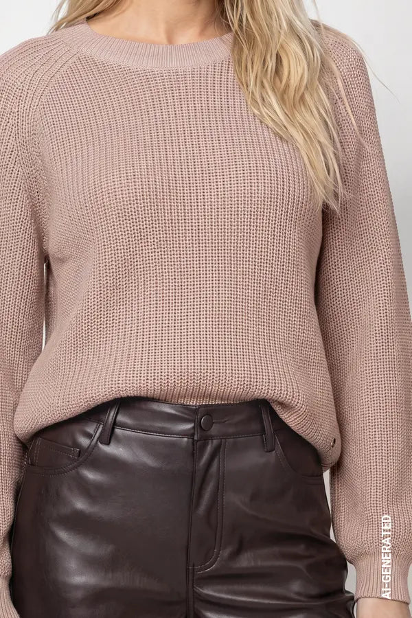 Monari Jumper with Lurex, Cappucino