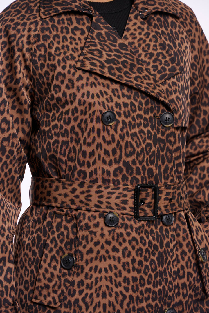 Rino & Pelle Era Leopard Double Breasted Coat